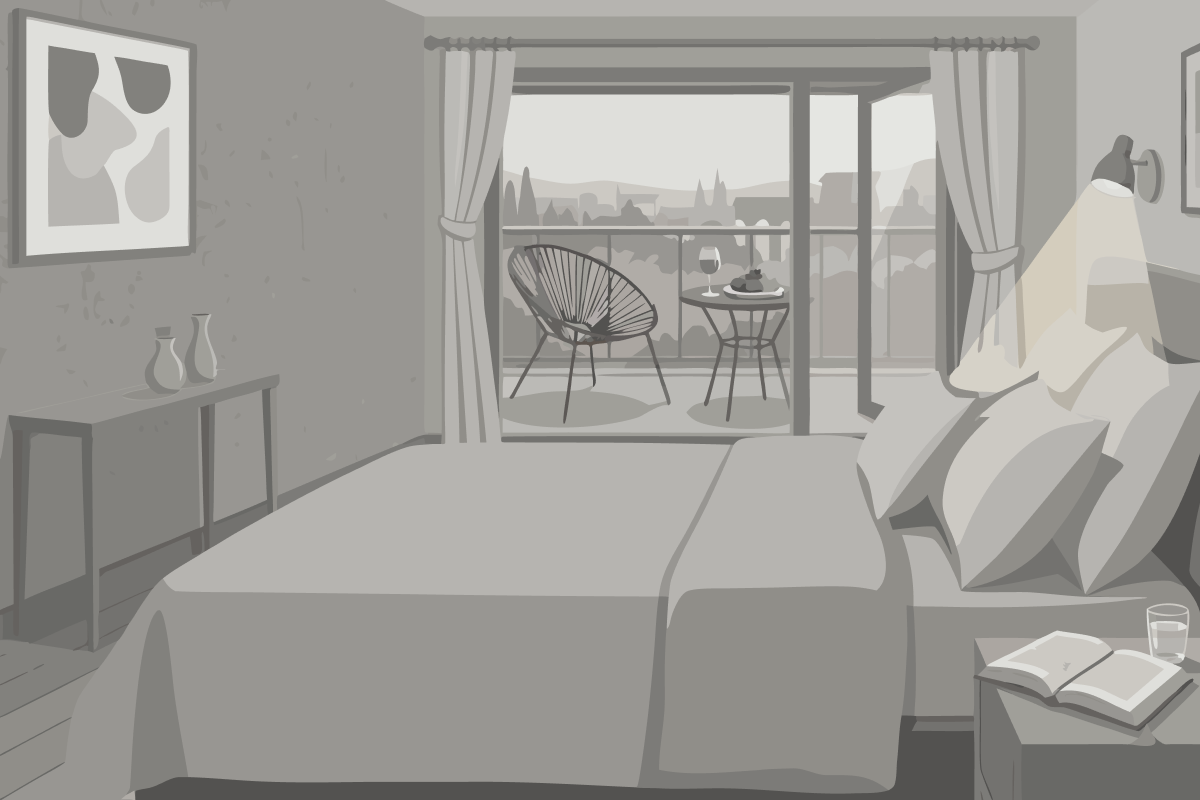 Chambre Lit Queen-Size avec 2 Lits Queen-Size et Douche Accessible en Fauteuil Roulant  - Accessible aux Personnes à Mobilité Réduite et Adaptée aux Personnes Malentendantes